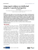 Using expert evidence on intellectual property: A practical perspective