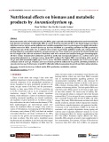 Nutritional effects on biomass and metabolic products by Aurantiochytrium sp.