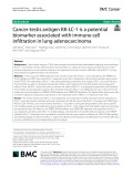Cancer-testis antigen KK-LC-1 is a potential biomarker associated with immune cell infltration in lung adenocarcinoma