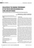 Evaluation of the braking performance of Van trucks when descending hills using auxiliary brakes