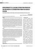 Development of a scalable extraction protocol for recovery of tetrodotoxin from pufferfish viscera
