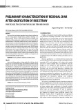 Preliminary characterization of residual char after gasification of rice straw