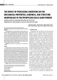 The impact of processing conditions on the mechanical properties, hardness, and structure morphology of polypropylene/silica sand powder