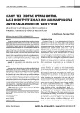 Nearly free end time optimal control based on output feedback and maximum principle for the single pendulum crane system