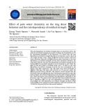 Effect of pore water chemistry on the ring shear behavior and the rate dependency of residual strength