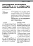 Năng lực nghề của giáo viên mầm non đáp ứng Chương trình Giáo dục mầm non theo tiếp cận năng lực: Kinh nghiệm của Singapore và vận dụng vào Việt Nam