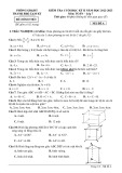 Đề thi học kì 2 môn Toán lớp 7 năm 2022-2023 - Phòng GD&ĐT TP.Tam Kỳ