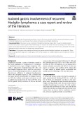 Isolated gastric involvement of recurrent Hodgkin lymphoma: A case report and review of the literature