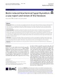 Biotin induced biochemical hyperthyroidism: A case report and review of the literature