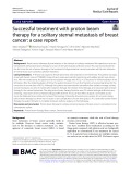 Successful treatment with proton beam therapy for a solitary sternal metastasis of breast cancer: A case report
