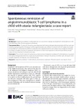 Spontaneous remission of angioimmunoblastic T-cell lymphoma in a child with ataxia–telangiectasia: A case report