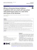 Efficacy of tyrosine kinase inhibitors in patients with non-small-cell lung cancer with performance status 4: A case series and review of the literature