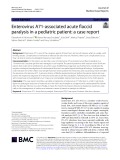 Enterovirus A71-associated acute flaccid paralysis in a pediatric patient: A case report