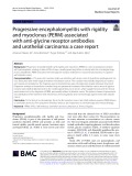 Progressive encephalomyelitis with rigidity and myoclonus (PERM) associated with anti-glycine receptor antibodies and urothelial carcinoma: A case report