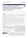 Changes in pallidal neural activity following long-term symptom improvement from botulinum toxin treatment in DYT6 dystonia: A case report