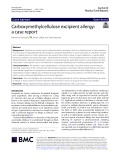 Carboxymethylcellulose excipient allergy: A case report