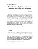 Green growth in agriculture in Vietnam: Awareness and strategy for development