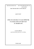 Luận án Tiến sĩ Chính trị học: Công tác giáo dục lý luận chính trị của Đảng Cộng sản Việt Nam từ 1965 đến 1975