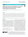 CRAG: De novo characterization of cell-free DNA fragmentation hotspots in plasma whole-genome sequencing