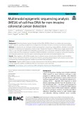 Multimodal epigenetic sequencing analysis (MESA) of cell-free DNA for non-invasive colorectal cancer detection
