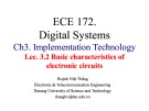 Lecture Digital systems - Chapter 3b: Basic characteristics of electronic circuits