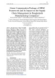 Green compensation package of HRM framework and its impact on the supply chain management in Bangladeshi manufacturing companies’