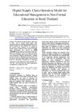 Digital supply chain operation model for educational management in non-formal education in Rural Thailand