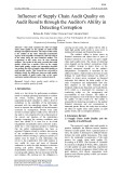 Influence of supply chain audit quality on audit results through the auditor's ability in detecting corruption