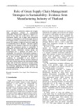 Role of green supply chain management strategies in sustainability: Evidence form manufacturing industry of Thailand