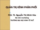 Bài giảng Quản trị kênh phân phối: Chương 1 - PGS. TS. Nguyễn Thị Minh Hòa