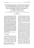 The moderating role of information sharing on the relationship between lean supply chain and supply chain performance: A conceptual framework
