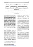 Achieving balanced performance of service supply chain through structural capital: Evidence from the life insurance agency in Malaysia
