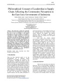 Philosophical concept of leadership in supply chain affecting the community perception in the east java government of Indonesia