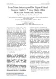 Lean manufacturing and six sigma critical success factors: a case study of the moroccan aeronautic industry