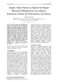Supply Chain pattern in digital for higher education management according to education criteria for performance excellence