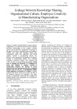 Linkage between knowledge sharing, organizational culture, employee creativity in manufacturing organizations