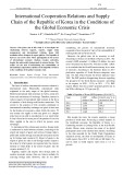 International cooperation relations and supply chain of the republic of Korea in the conditions of the global economic crisis