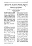Supply chain in digital operation model for student loan fund management for higher education in Thailand