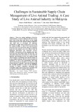 Challenges in sustainable supply chain management of live animal trading: A case study of live animal industry in Malaysia