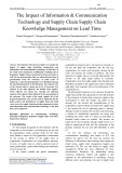 The impact of information & communication technology and supply chain supply chain knowledge management on lead time