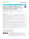 Discovery of CD80 and CD86 as recent activation markers on regulatory T cells by protein-RNA single-cell analysis