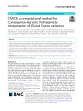 CAPICE: A computational method for Consequence-Agnostic Pathogenicity Interpretation of Clinical Exome variations