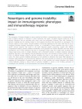 Neoantigens and genome instability: Impact on immunogenomic phenotypes and immunotherapy response