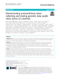 Demonstrating trustworthiness when collecting and sharing genomic data: Public views across 22 countries