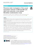 Phenome-wide investigation of the causal associations between childhood BMI and adult trait outcomes: A two-sample Mendelian randomization study