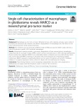 Single-cell characterization of macrophages in glioblastoma reveals MARCO as a mesenchymal pro-tumor marker