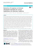 Genomics of response to immune checkpoint therapies for cancer: Implications for precision medicine