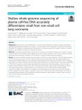 Shallow whole-genome sequencing of plasma cell-free DNA accurately differentiates small from non-small cell lung carcinoma