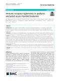 Immune receptor repertoires in pediatric and adult acute myeloid leukemia
