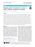 Mapping genetic interactions in cancer: A road to rational combination therapies